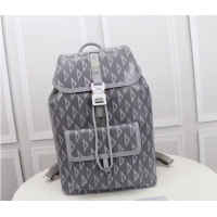 Promotional DIOR HIT THE ROAD BACKPACK Dior Gray CD Diamond Canvas and Smooth Calfskin 1ESBA021CD