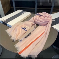 Top Grade Chanel Cashmere Scarf 105x180cm CH082202 Light Pink 2023