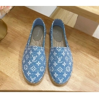 Best Product Louis Vuitton Starboard Flat Espadrilles in Monogram Denim Blue 607122