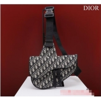 Promotional Dior Essentials SADDLE BAG Beige and Black Dior Oblique Jacquard 1ADPO093