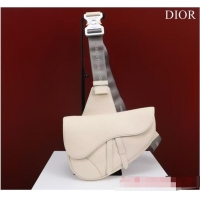 Good Product Dior Essentials SADDLE BAG Grained Calfskin 1ADPO093f WHITE