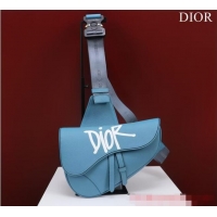 Unique Grade Dior Essentials SADDLE BAG Grained Calfskin 1ADPO093f-1 blue