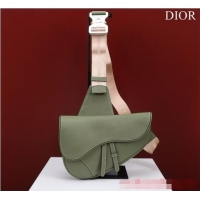 Pretty Style Dior Essentials SADDLE BAG Grained Calfskin 1ADPO093f-1 green