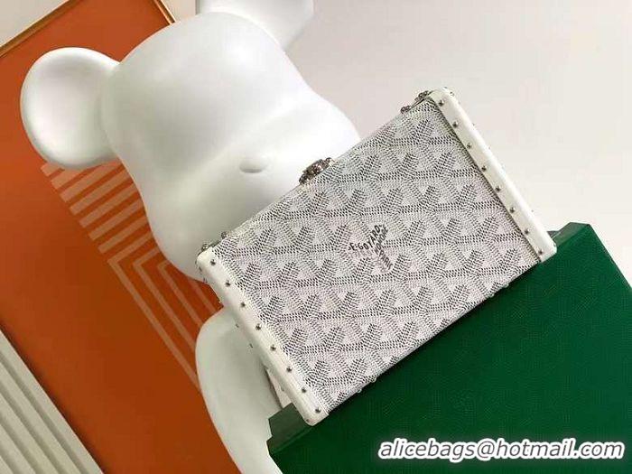 Well Crafted Goyard Minaudiere Trunk Case Bag G7972 White