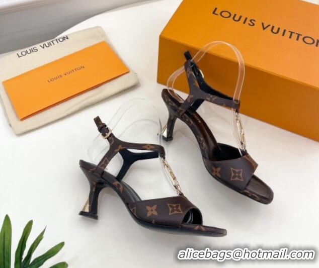 Grade Quality Louis Vuitton Sparkle Sandal 6.5cm in Monogram Canvas with LV Circle 625077