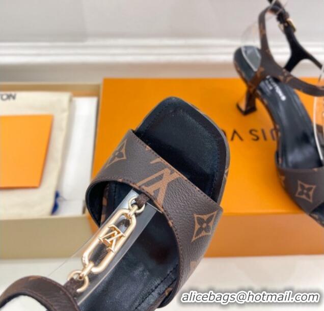 Grade Quality Louis Vuitton Sparkle Sandal 6.5cm in Monogram Canvas with LV Circle 625077