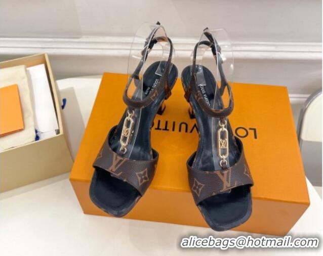 Grade Quality Louis Vuitton Sparkle Sandal 6.5cm in Monogram Canvas with LV Circle 625077