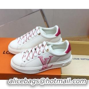 Hot Style Louis Vuitton Time Out Sneaker in Oversized LV Leather Pink 625094