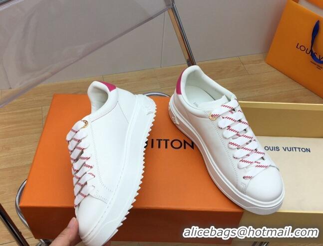 Hot Style Louis Vuitton Time Out Sneaker in Oversized LV Leather Pink 625094