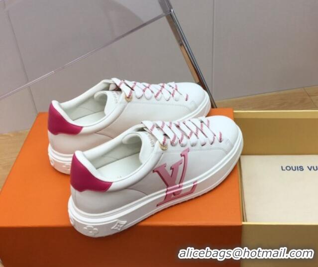 Hot Style Louis Vuitton Time Out Sneaker in Oversized LV Leather Pink 625094