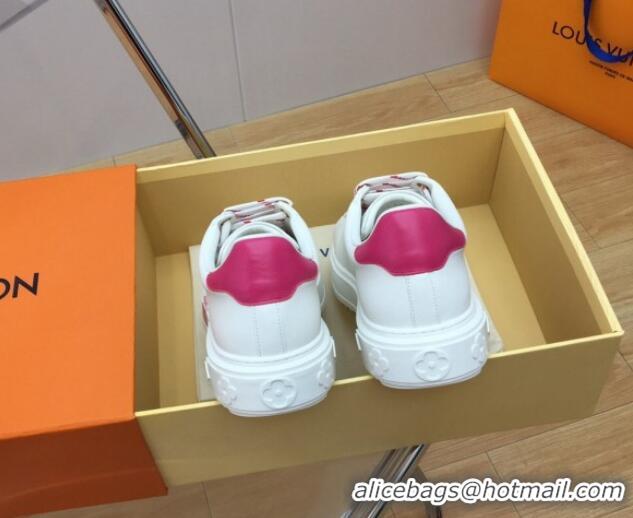 Hot Style Louis Vuitton Time Out Sneaker in Oversized LV Leather Pink 625094