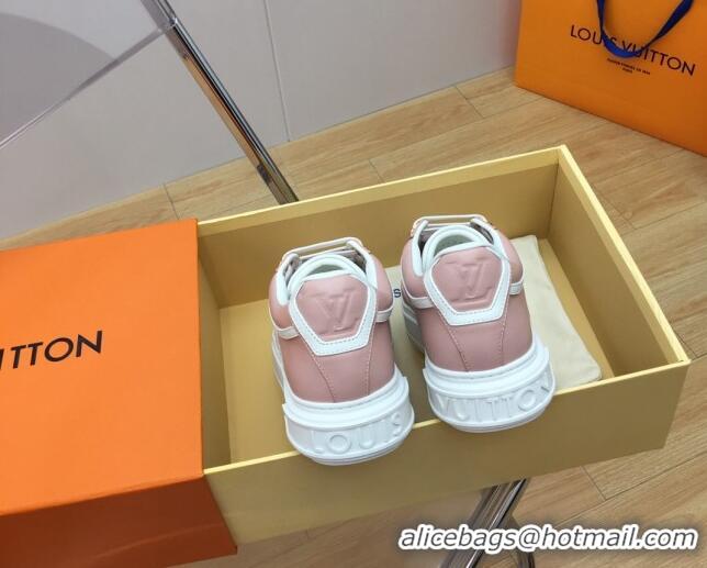 Grade Quality Louis Vuitton Time Out Sneaker in Mini Monogram Leather Light Pink 1ABUS3 0625096