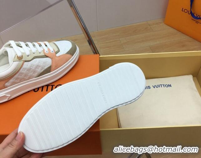 Low Price Louis Vuitton Time Out Sneaker in Mini Monogram Leather and Suede Rose Poudre Pink 625098