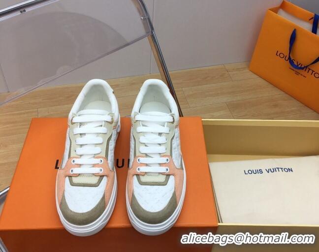 Low Price Louis Vuitton Time Out Sneaker in Mini Monogram Leather and Suede Rose Poudre Pink 625098