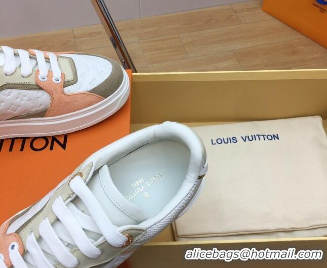 Low Price Louis Vuitton Time Out Sneaker in Mini Monogram Leather and Suede Rose Poudre Pink 625098