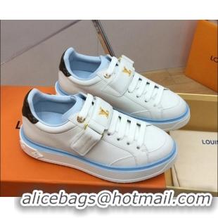 Best Price Louis Vuitton LV x YK Time Out Sneaker with Velcro strap Light Blue 625101