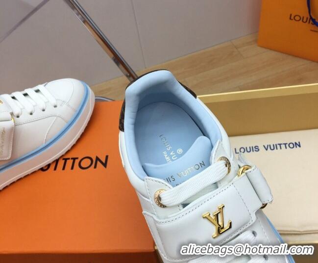 Best Price Louis Vuitton LV x YK Time Out Sneaker with Velcro strap Light Blue 625101