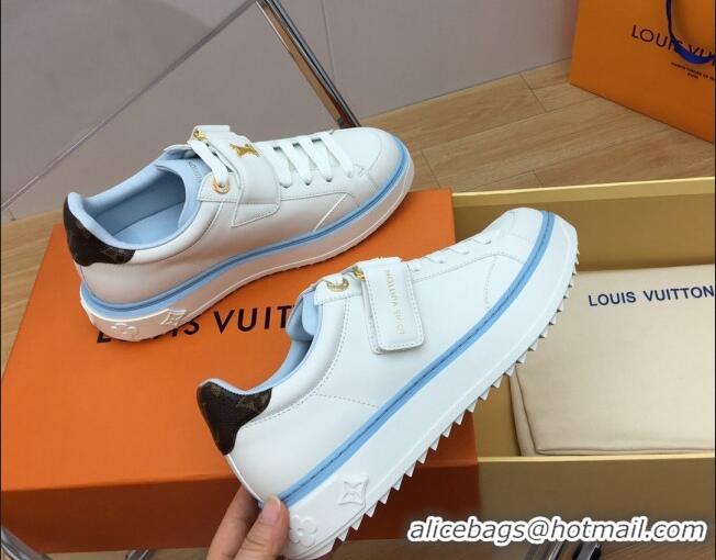 Best Price Louis Vuitton LV x YK Time Out Sneaker with Velcro strap Light Blue 625101