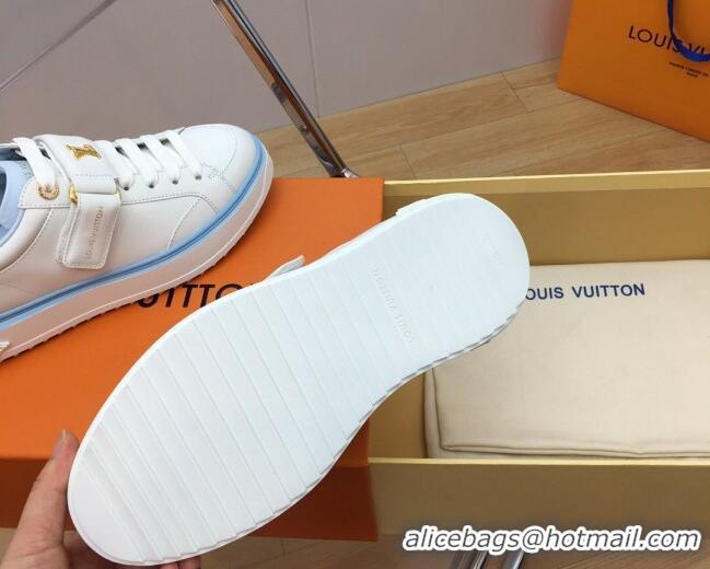 Best Price Louis Vuitton LV x YK Time Out Sneaker with Velcro strap Light Blue 625101