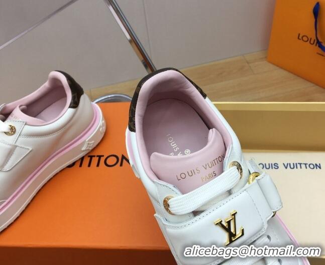 Charming Louis Vuitton LV x YK Time Out Sneaker with Velcro strap Light Pink 625102