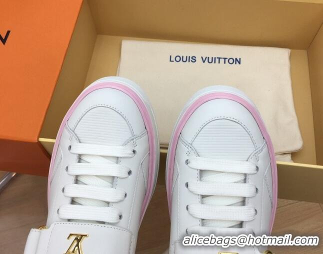 Charming Louis Vuitton LV x YK Time Out Sneaker with Velcro strap Light Pink 625102