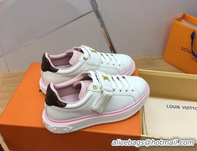 Charming Louis Vuitton LV x YK Time Out Sneaker with Velcro strap Light Pink 625102