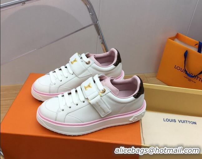 Charming Louis Vuitton LV x YK Time Out Sneaker with Velcro strap Light Pink 625102