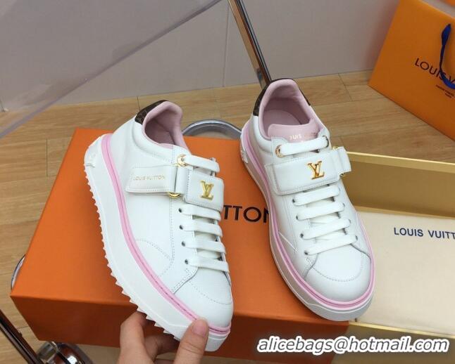 Charming Louis Vuitton LV x YK Time Out Sneaker with Velcro strap Light Pink 625102