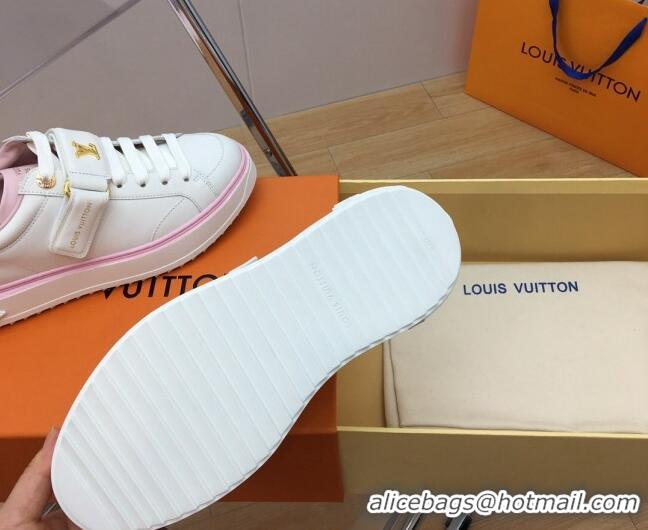 Charming Louis Vuitton LV x YK Time Out Sneaker with Velcro strap Light Pink 625102