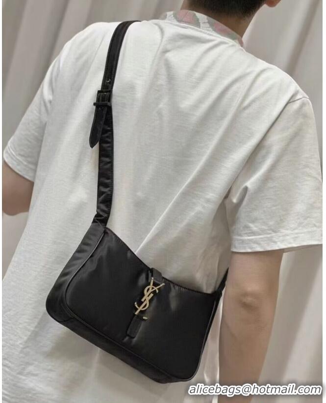 Shop Grade SAINT LAURENT Nylon Shoulder Bag Y988228A black