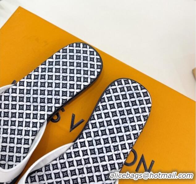 Duplicate Louis Vuitton Isola Flat Slide Sandals with LV Cutout and Geometric Pattern Black 625113