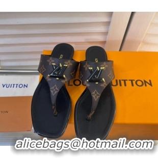 Good Product Louis Vuitton Shake Flat Thong Slide Sandals in Monogram Canvas 625114