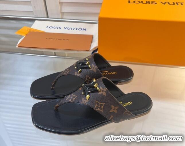 Good Product Louis Vuitton Shake Flat Thong Slide Sandals in Monogram Canvas 625114