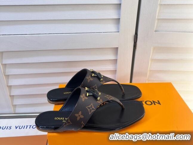 Good Product Louis Vuitton Shake Flat Thong Slide Sandals in Monogram Canvas 625114