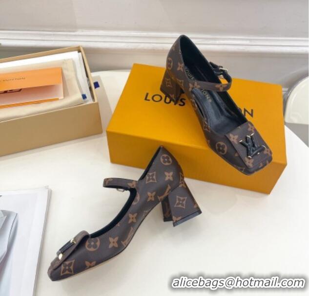 Grade Quality Louis Vuitton Shake Mary Janes Pumps 5.5cm in Monogram Canvas 711112