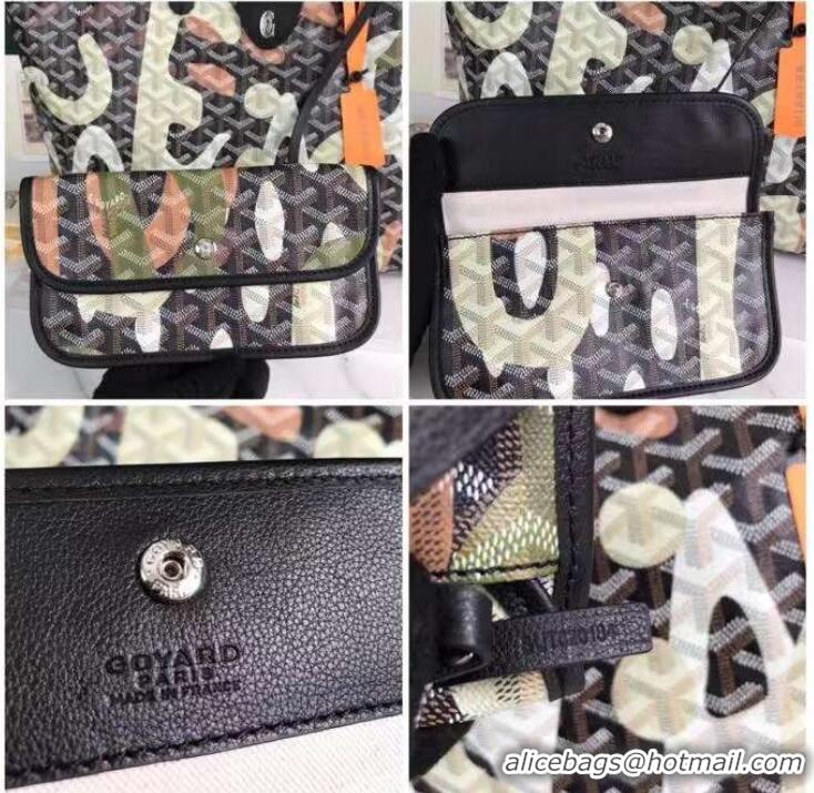 ​Promotional Goyard Saint Louis Tote Bag in Lettres Camouflage 020184 Black/Green