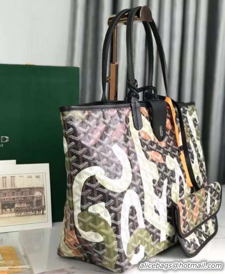 ​Promotional Goyard Saint Louis Tote Bag in Lettres Camouflage 020184 Black/Green