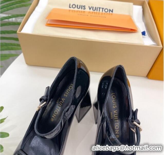 Best Price Louis Vuitton Shake Mary Janes Pumps 8.5cm in Patent Leather Black 711125