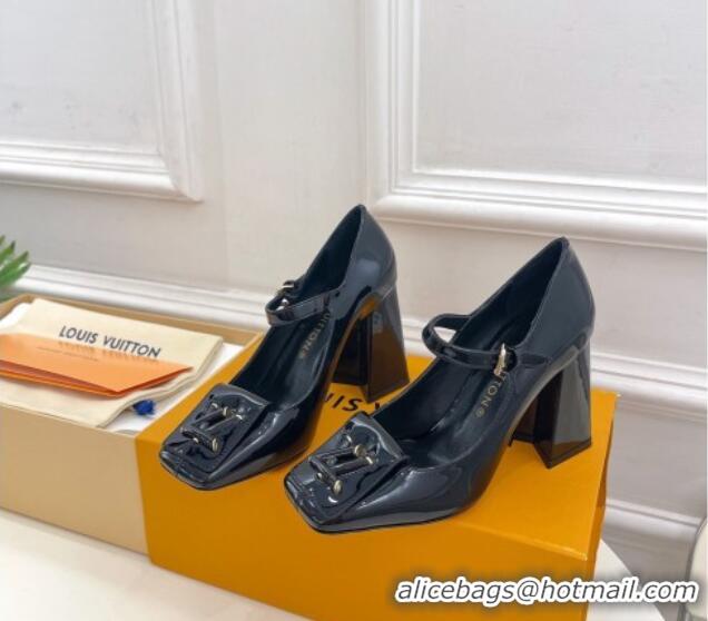 Best Price Louis Vuitton Shake Mary Janes Pumps 8.5cm in Patent Leather Black 711125