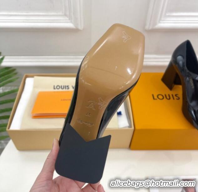 Best Price Louis Vuitton Shake Mary Janes Pumps 8.5cm in Patent Leather Black 711125