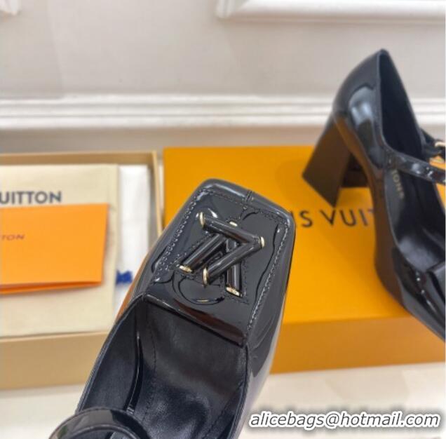 Best Price Louis Vuitton Shake Mary Janes Pumps 8.5cm in Patent Leather Black 711125