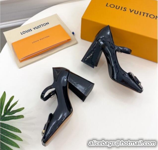 Best Price Louis Vuitton Shake Mary Janes Pumps 8.5cm in Patent Leather Black 711125