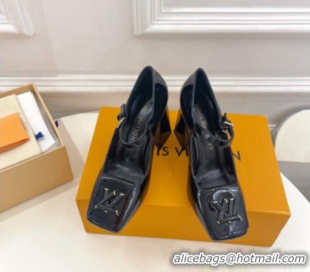 Best Price Louis Vuitton Shake Mary Janes Pumps 8.5cm in Patent Leather Black 711125