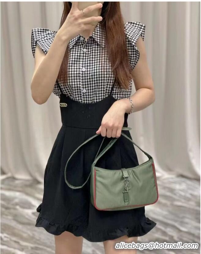 Unique Grade SAINT LAURENT Nylon Shoulder Bag Y988228 Green