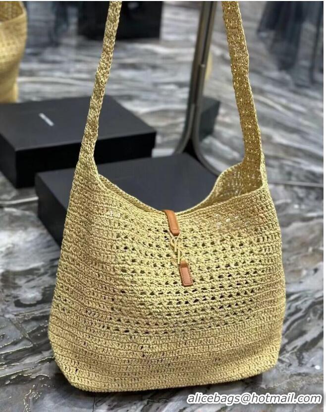 Top Design SAINT LAURENT Crochet tote bag Y990941 Apricot