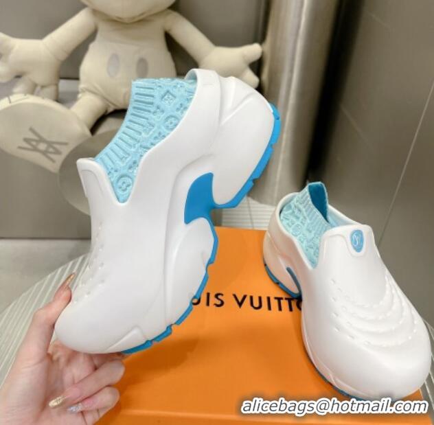 Stylish Louis Vuitton LV Shark Clog Light Blue 712001