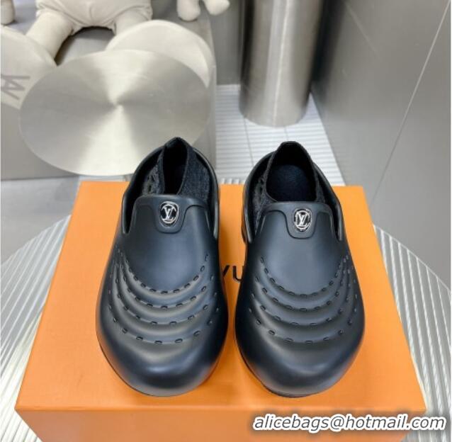 Stylish Louis Vuitton LV Shark Clog Black 712004