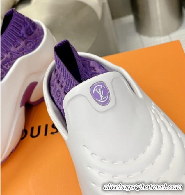 Duplicate Louis Vuitton LV Shark Clog Purple 712006