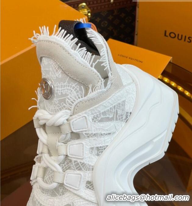 Good Quality Louis Vuitton LV Archlight 2.0 Platform Sneaker in Lace White 712012