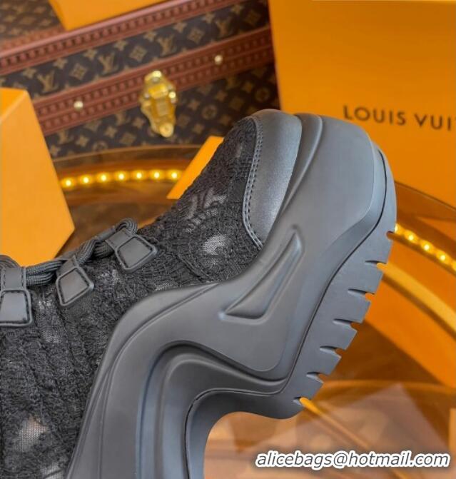 Best Grade Louis Vuitton LV Archlight 2.0 Platform Sneaker in Lace Black 712013